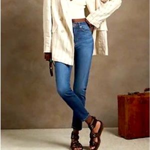 NWT, Banana Republic, medium wash, high waist skinny jeans, size 35 (US18)
